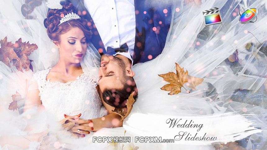 FCPX电子相册模板 大型婚礼视频短片婚纱照展示fcpx模板下载