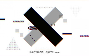 FCPX开场视频模板 炫酷黑白故障效果动态logo展示fcpx模板下载