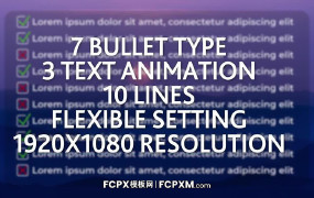 FCPX模板 项目列表清单动态文字动画fcpx模板下载