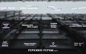 FCPX标题模板 时尚渐变动态图形标题动画fcpx模板下载