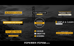 FCPX标题模板 9个现代全屏标题文字动画fcpx模板下载