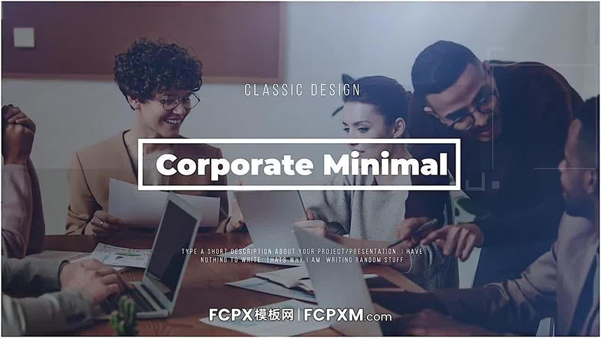 幻灯片FCPX模板 企业会员公司宣传片图文展示fcpx模板下载