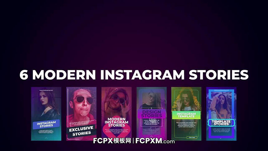 FCPX模板 6个现代Instagram短视频fcpx模板下载-FCPX模板网
