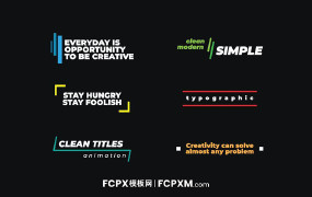 FCPX彩色标题模板 简约活泼个人短视频vlog创意标题fcpx模板下载