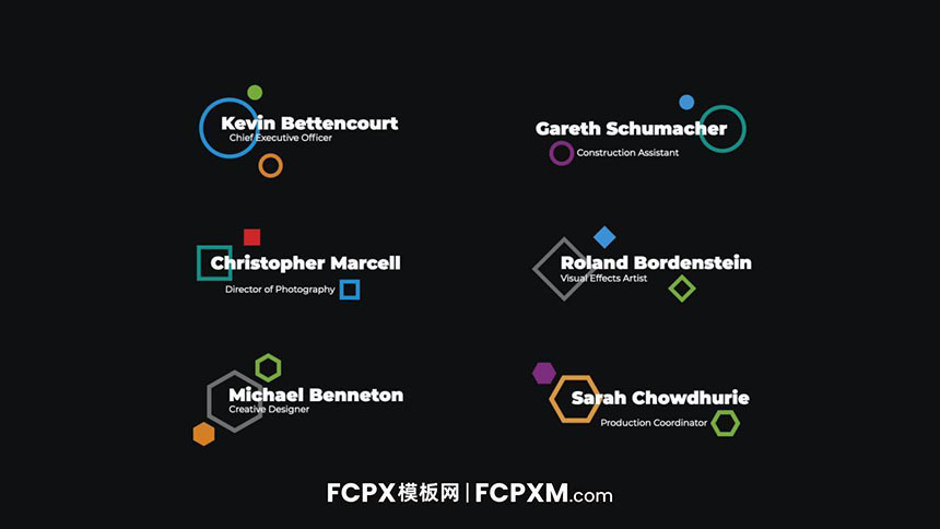 FCPX模板 创意几何图形动态多行全屏标题视频模板下载