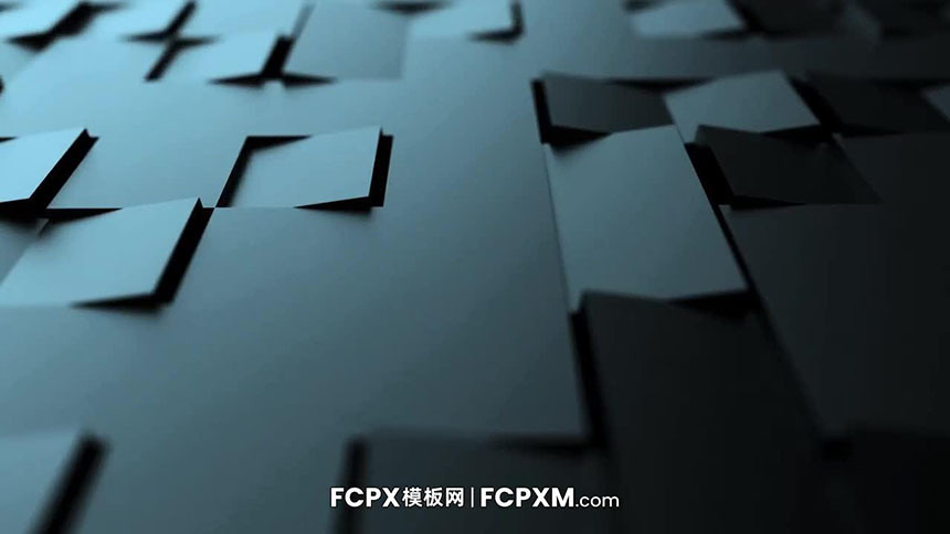 免费FCPX片头模板下载 3D立体方块翻转logo展示FCPX模板