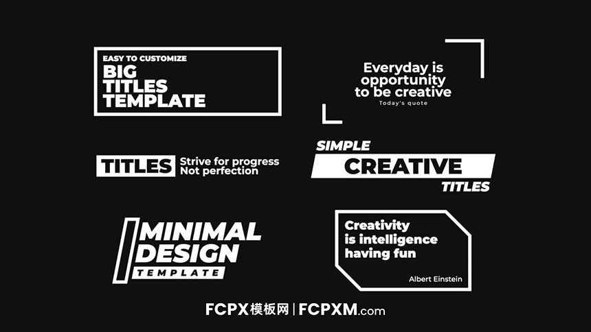 FCPX模板 简单通用全屏大标题模板免费下载