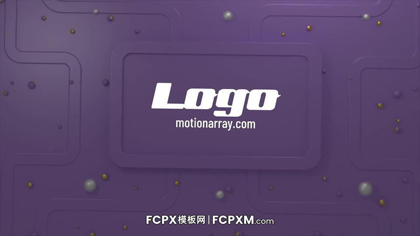 简单机械化动态3D标志logo展示FCPX模板下载