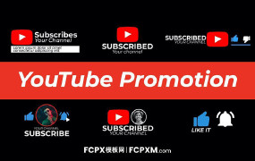 YouTube账号推广照片宣传求点赞订阅FCP模板下载