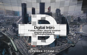 FCPX炫酷数字马赛克高科技技术企业简介视频模板下载