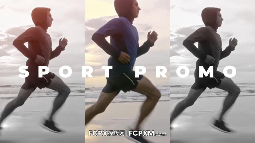 快节奏时尚动态运动健身宣传短片FCP模板下载