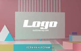 温馨儿童节目立体几何动画logo展示FCPX模板下载