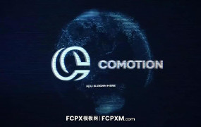 炫酷科技感数字接入信息化地球logo展示fcpx模板下载