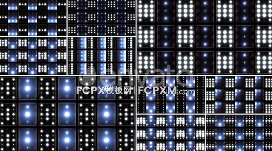 10个灯光闪烁VJ动画背景FCP视频模板